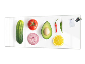 Wide format Wall panel with magnetic and non-magnetic metal sheet backing: Creative avocado fruit