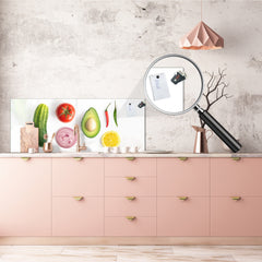 Wide format Wall panel with magnetic and non-magnetic metal sheet backing: Creative avocado fruit