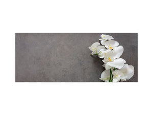 Wide format Wall panel with magnetic and non-magnetic metal sheet backing: White orchid 18closeup