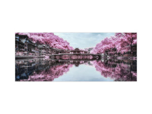 Wide format Wall panel with magnetic and non-magnetic metal sheet backing: Beautiful Landscape in Infrared
