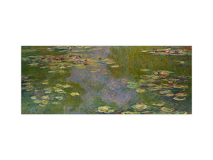 Toughened printed glass backsplash - Wideformat steel coated wall glass splashback:  Water lilies by Claude Monet 1919