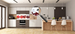Tempered Glass magnetic and non magnetic splash-back in wide-format: Collage of mixed color fruits 4