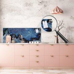 Tempered Glass magnetic and non magnetic splash-back in wide-format: Starry Night tribute to Van Gogh