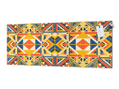 Tempered Glass magnetic and non magnetic splash-back in wide-format: African design texture