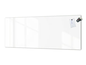 Tempered glass wall panel with or without metal backing: White