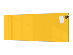 Tempered glass wall panel with or without metal backing: Medium Yellow