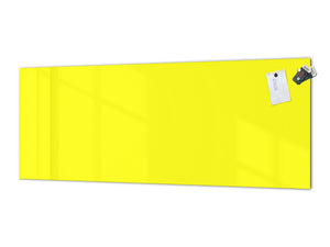 Tempered glass wall panel with or without metal backing: Lemon Yellow