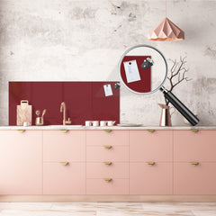 Tempered glass wall panel with or without metal backing: Purple-Red