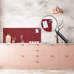 Tempered glass wall panel with or without metal backing: Burgundy