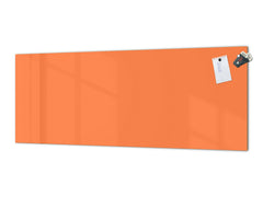 Glass kitchen panel with and w/o stainless steel back-coating: Bright Orange