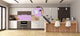 Glass kitchen panel with and w/o stainless steel back-coating: Lilac