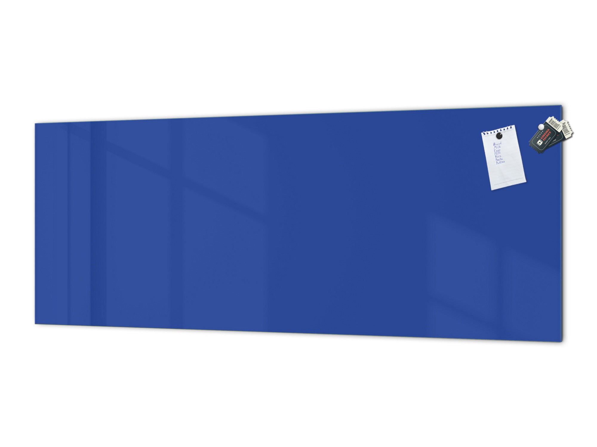 Glass kitchen panel with and w/o stainless steel back-coating: Royal Navy Blue