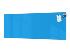 Glass backsplash w/ and w/o metal sheet backing with magnetic properties: Light Blue