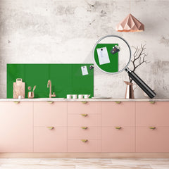 Contemporary glass kitchen panel - Wide format wall backsplash: Green