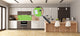 Contemporary glass kitchen panel - Wide format wall backsplash: Pastel Green