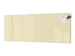 Contemporary glass kitchen panel - Wide format wall backsplash: Beige