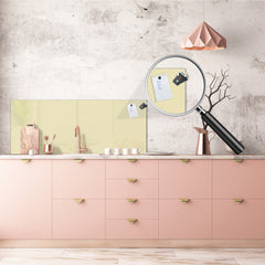 Contemporary glass kitchen panel - Wide format wall backsplash: Beige