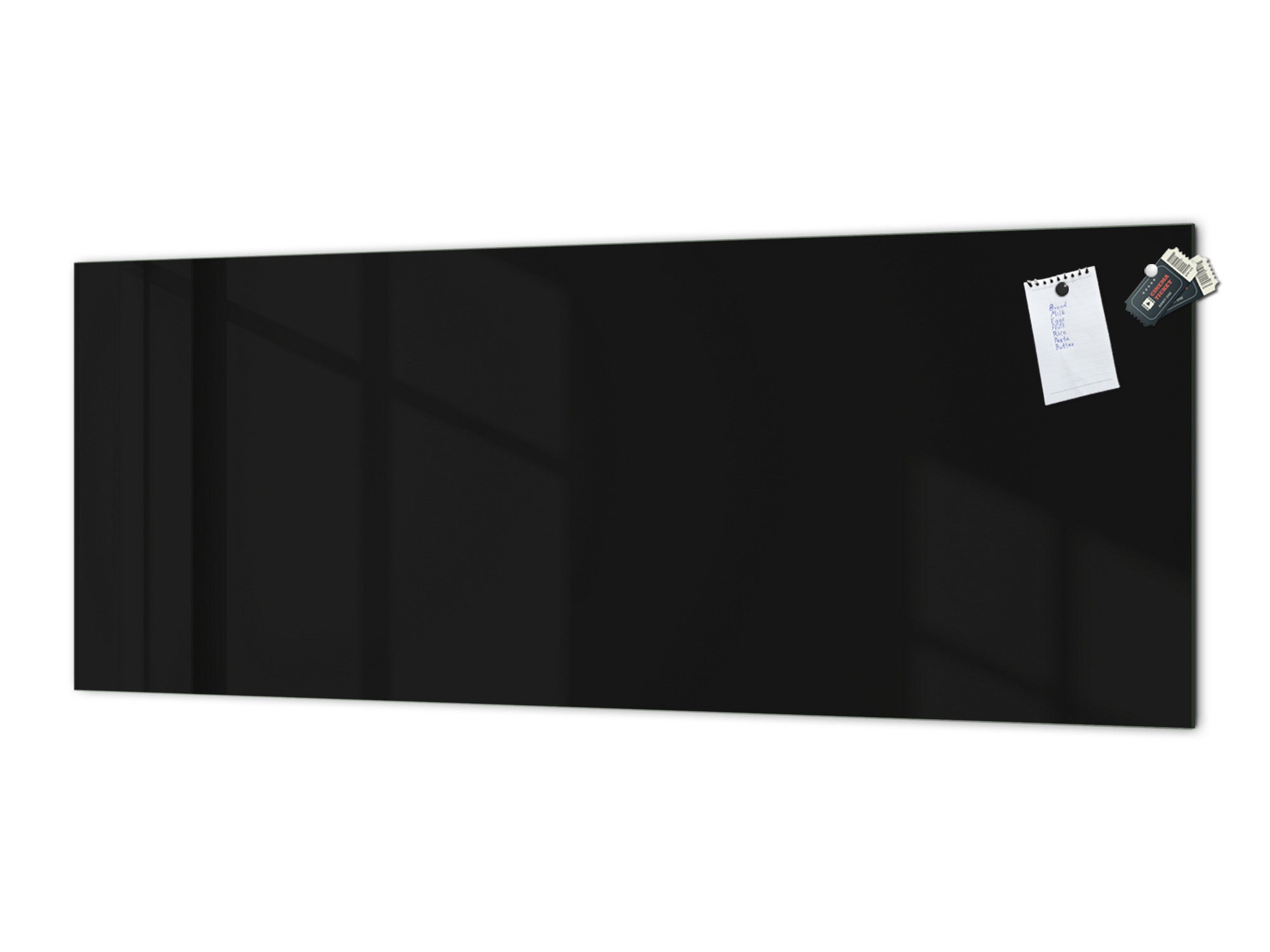 Tempered glass wall panel with or without metal backing: Black