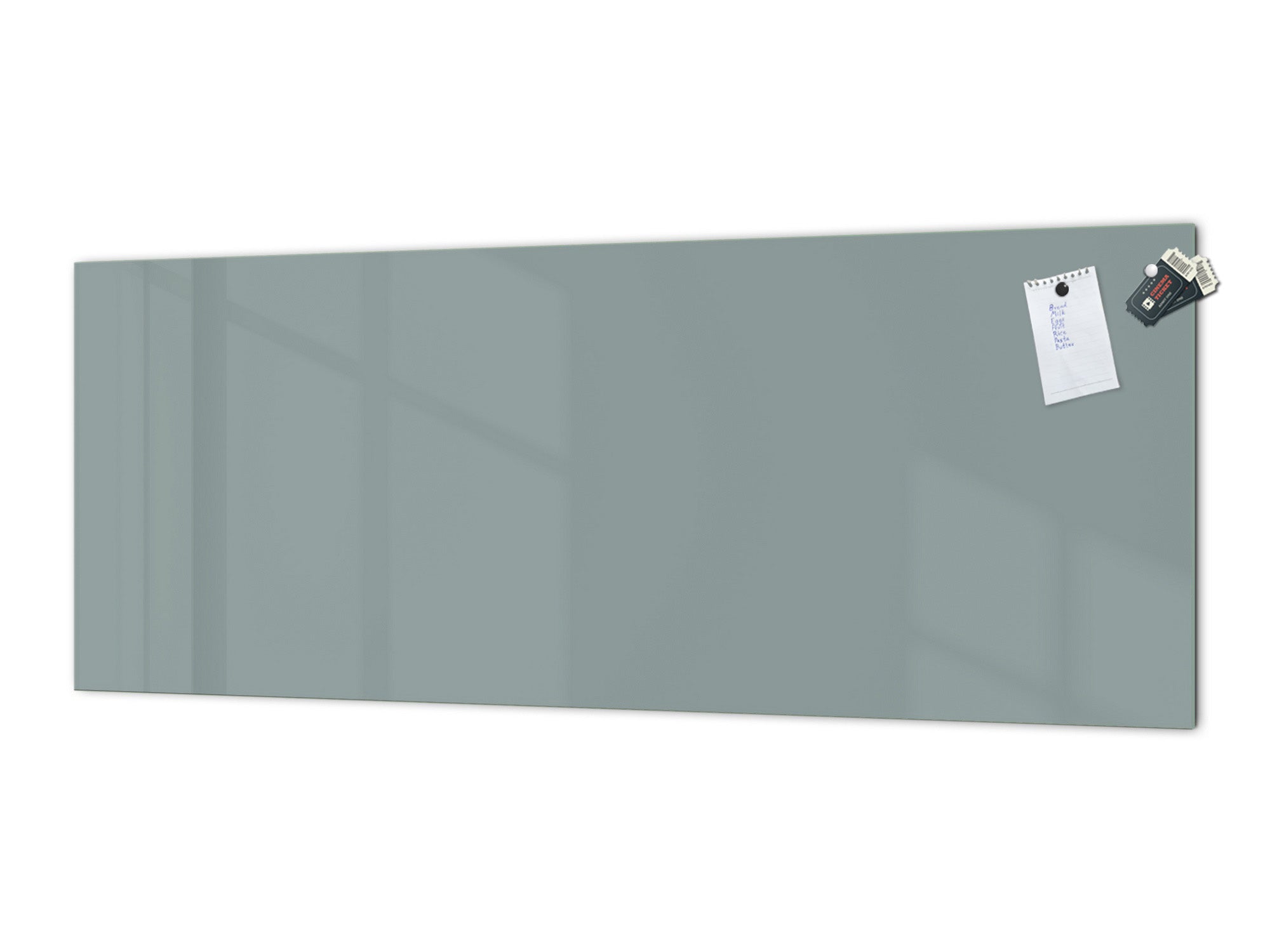 Contemporary glass kitchen panel - Wide format wall backsplash: Gray