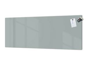 Contemporary glass kitchen panel - Wide format wall backsplash: Medium Gray