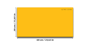 Pizarra magnética de cristal templado – Pizarra magnética borrado en seco :amarillo medio