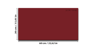 Tableau magnétique effaçable à sec en verre trempé – Panneau d’affichage magnétique: rouge violet