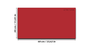 Tableau magnétique effaçable à sec en verre trempé – Panneau d’affichage magnétique : Rouge foncé