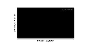 Pizarra magnética de cristal templado – Pizarra magnética borrado en seco :negro