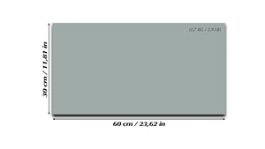 Tableau magnétique effaçable à sec en verre trempé – Panneau d’affichage magnétique: gris moyen