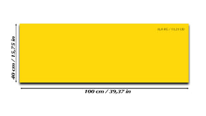 Tableau magnétique effaçable à sec en verre trempé – Panneau d’affichage magnétique: jaune