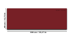 Tableau magnétique effaçable à sec en verre trempé – Panneau d’affichage magnétique: rouge violet