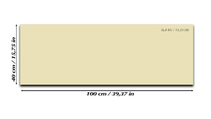 Tableau magnétique effaçable à sec en verre trempé – Panneau d’affichage magnétique: beige