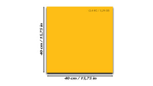Pizarra magnética de cristal templado – Pizarra magnética borrado en seco :amarillo medio