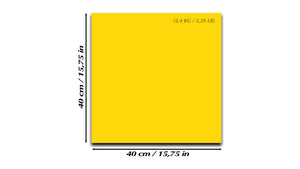 Lavagna magnetica cancellabile a secco in vetro temperato – Bacheca magnetica in vetro: giallo