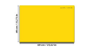 Tableau magnétique effaçable à sec en verre trempé – Panneau d’affichage magnétique: jaune