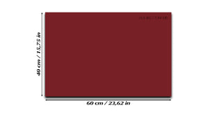Lavagna magnetica cancellabile a secco in vetro temperato – Bacheca magnetica in vetro: Rosso porpora