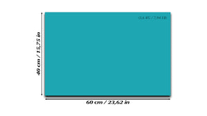 Tableau magnétique effaçable à sec en verre trempé – Panneau d’affichage magnétique: turquoise