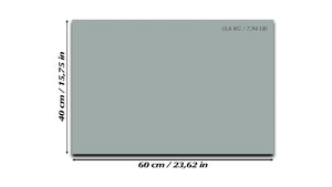Pizarra magnética de cristal templado – Pizarra magnética borrado en seco :gris medio
