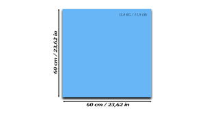 Lavagna magnetica cancellabile a secco in vetro temperato – Bacheca magnetica in vetro: Blu pastello