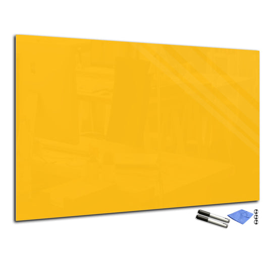 Magnetic Dry-Erase Glass Board Large or Small medium yellow