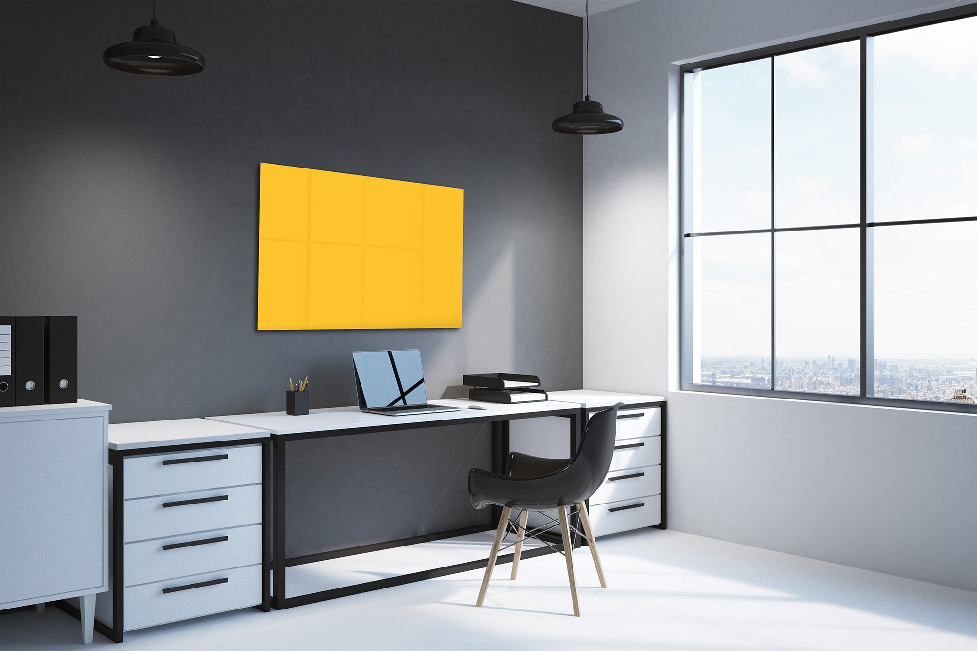 Magnetic Dry-Erase Glass Board Large or Small medium yellow