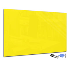 Magnetic Dry-Erase Glass Board Large or Small  mellow yellow