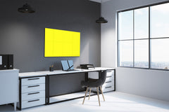 Magnetic Dry-Erase Glass Board Large or Small lemon yellow
