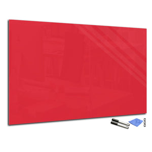 Magnetic Dry-Erase Glass Board Large or Small red