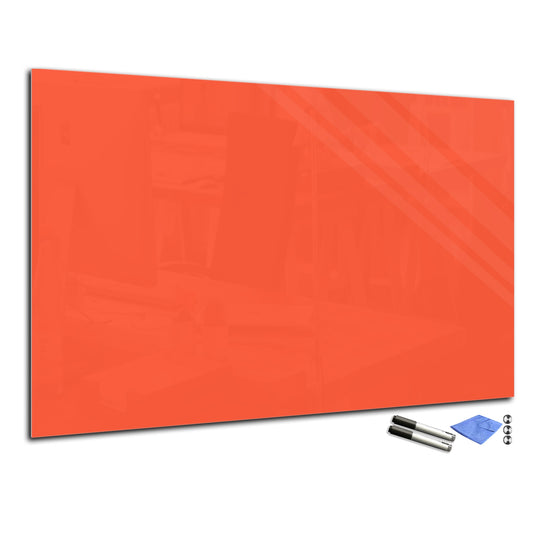 Magnetic Dry-Erase Glass Board Large or Small orange