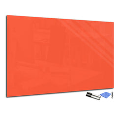 Magnetic Dry-Erase Glass Board Large or Small orange
