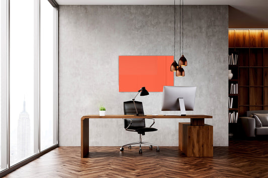 Magnetic Dry-Erase Glass Board Large or Small orange