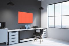 Magnetic Dry-Erase Glass Board Large or Small orange