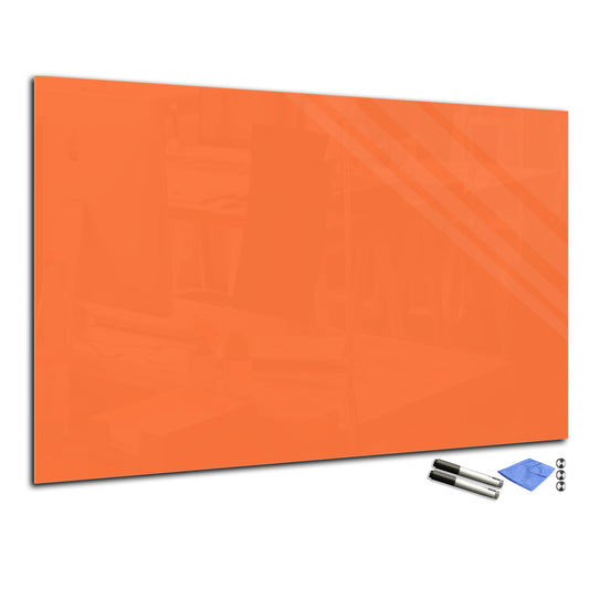 Magnetic Dry-Erase Glass Board Large or Small pastel orange