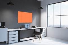 Magnetic Dry-Erase Glass Board Large or Small bright orange